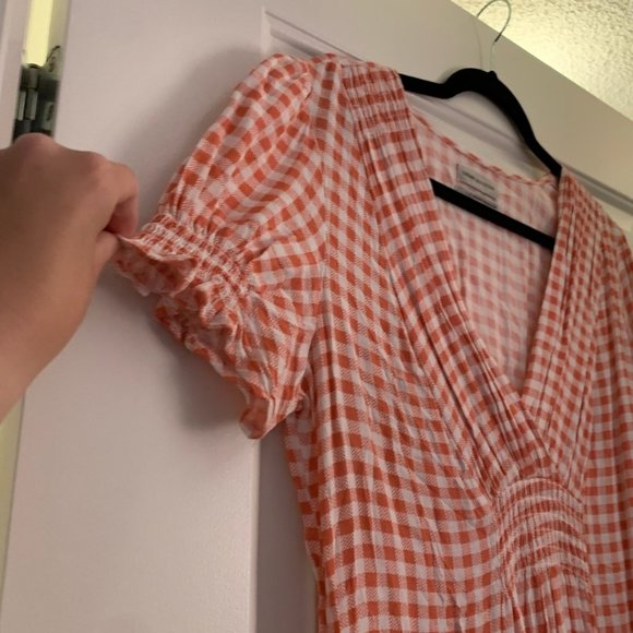 Urban Outfitters Peach Gingham Dress - Picture 2 of 5